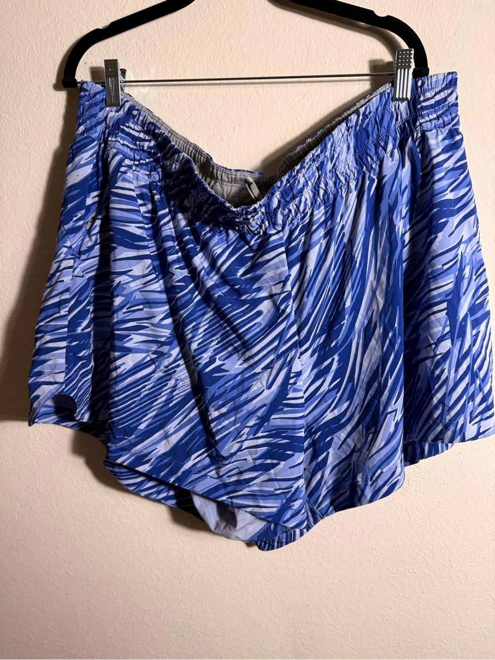 REI Blue & Light Blue Patterned Athletic Shorts 3XL